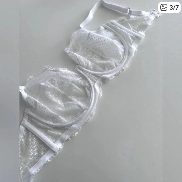 Beija London Waves Z Balconette Bra White 34G - Picture 3 of 7